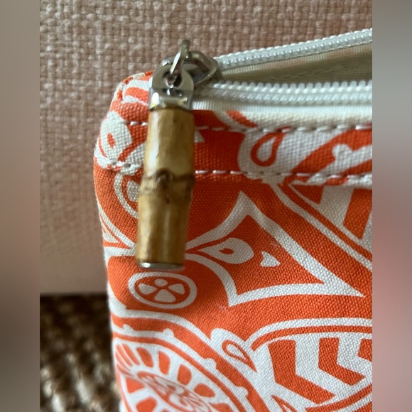 Donna Dixon “Cynthia” Orange Medallion Clutch, Pouch or Cosmetic Bag. - Picture 3 of 11